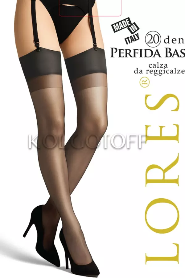 Чулки под пояс оптом LORES Perfida Bas 20 calza da reggicalze