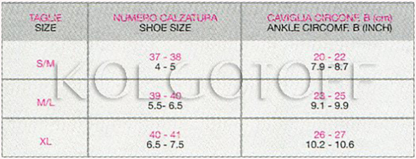 Розмірна сітка Benesere gambaletto