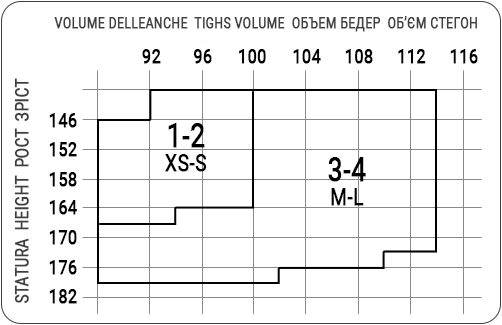 Розмірна сітка GIULIA панчохи