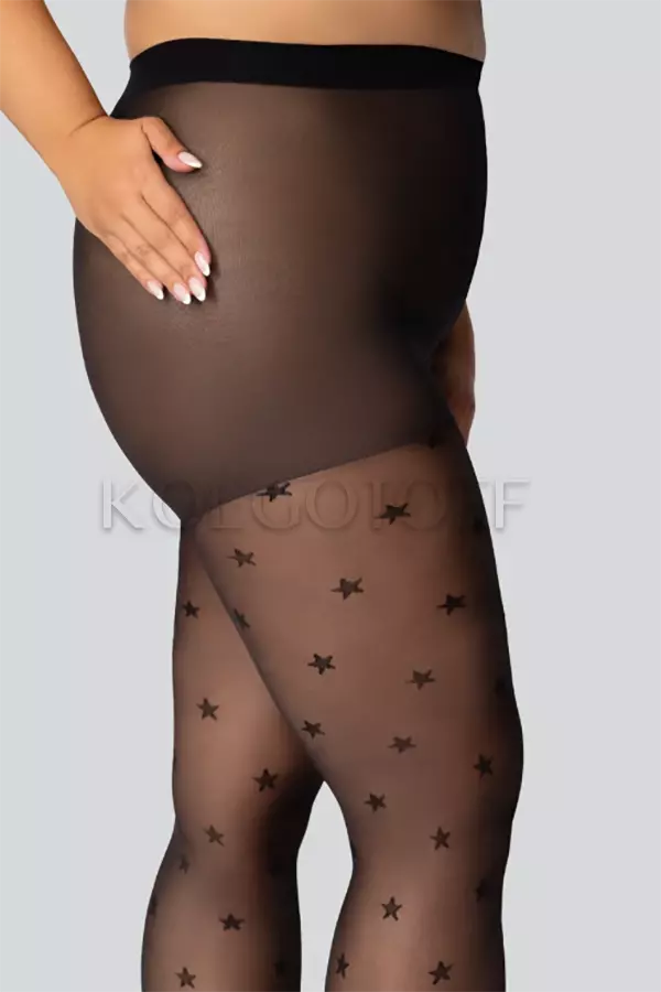 Колготки з візерунком жіночі великого розміру оптом Mona Star 30
