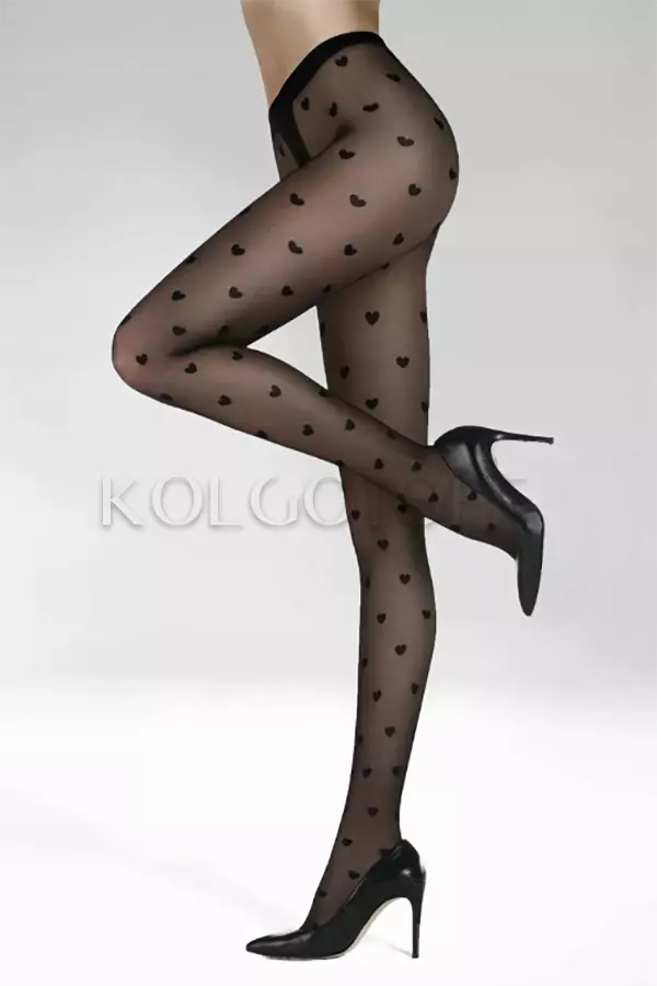Колготки з візерунком у серці оптом GATTA Funny 08