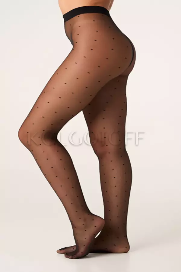 Колготки з візерунком великого розміру оптом LORES Point 20 PLUS