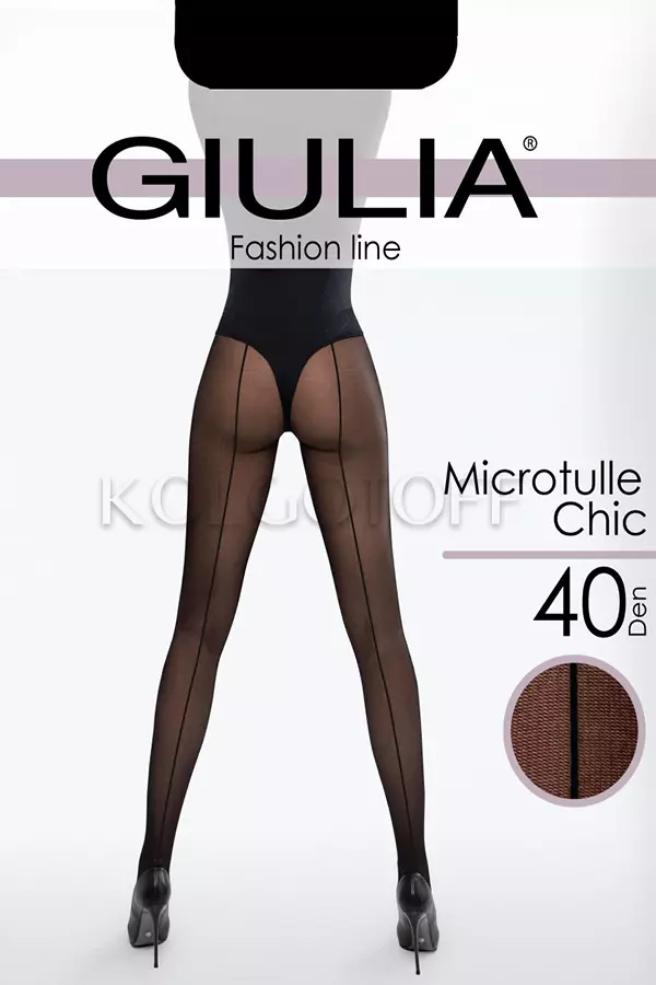 Колготки жіночі зі швом GIULIA MICROTULLE CHIC 40