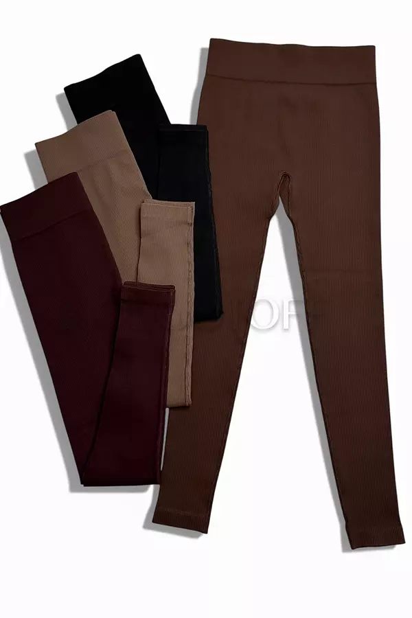 Легінси безшовні в рубчик оптом KOLGOTOFF Leggings Basic Ribbed plus size