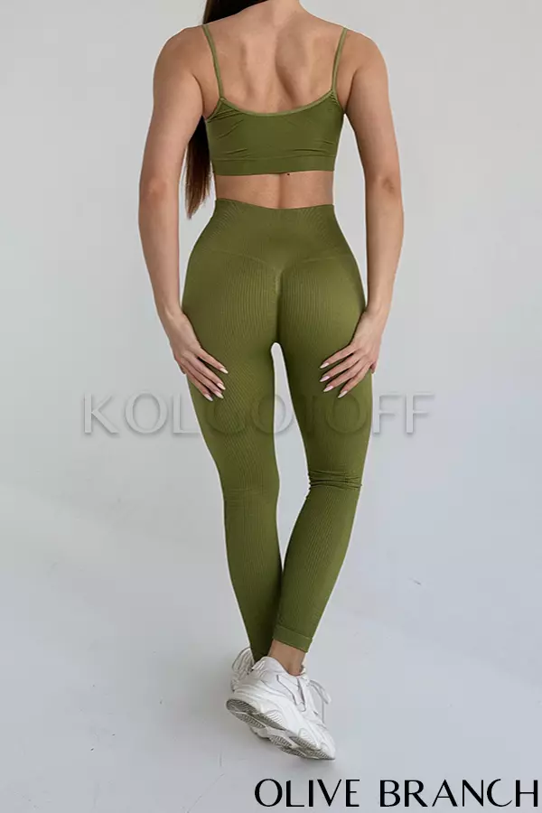 Легінси безшовні в рубчик з пуш-ап оптом NTF Leggings RIB