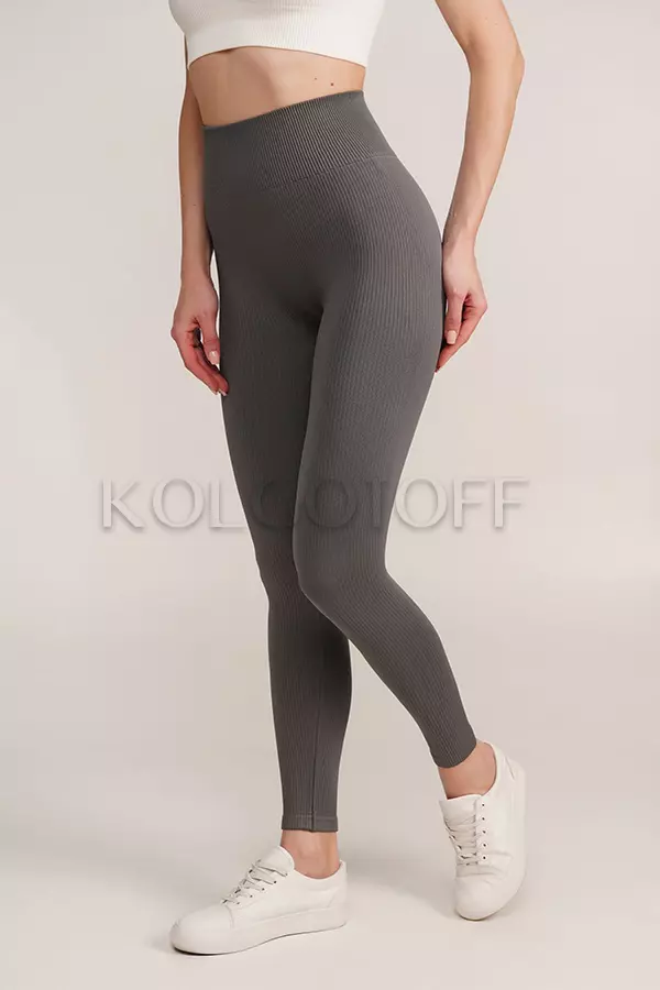 Легінси безшовні в рубчик оптом GIULIA Leggings RIB model 02 без пуш ап