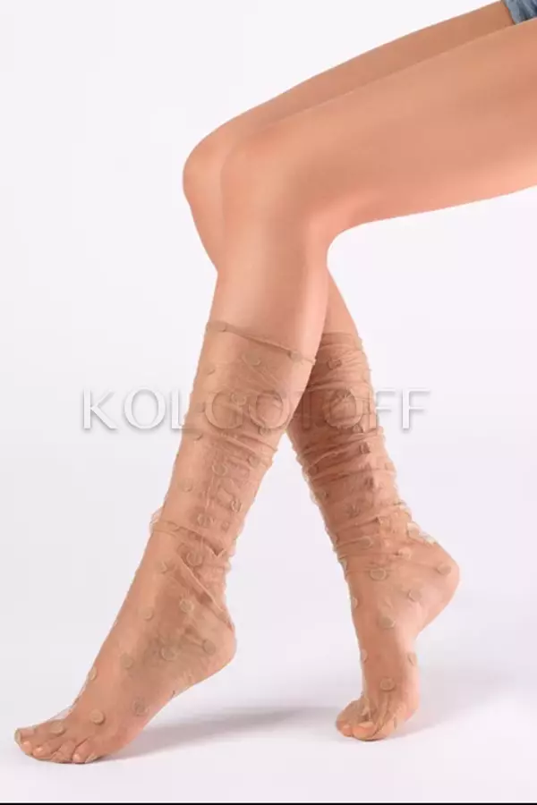 Гольфи жіночі з візерунком оптом LORES Pisello calzetto