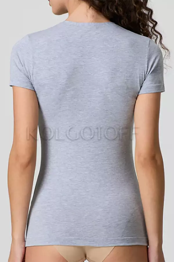 Жіноча бавовняна футболка оптом JADEA by Intimo Artu 4180 GIROCOLLO