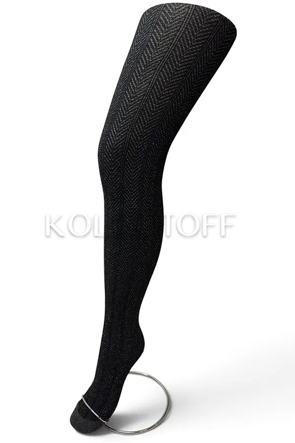 Колготки теплі з люрексом оптом LEVANTE B05A Collant Cotton Lame