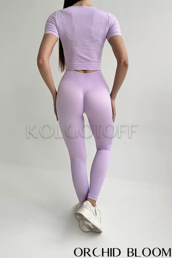 Легінси безшовні в рубчик з пуш-ап оптом NTF Leggings RIB