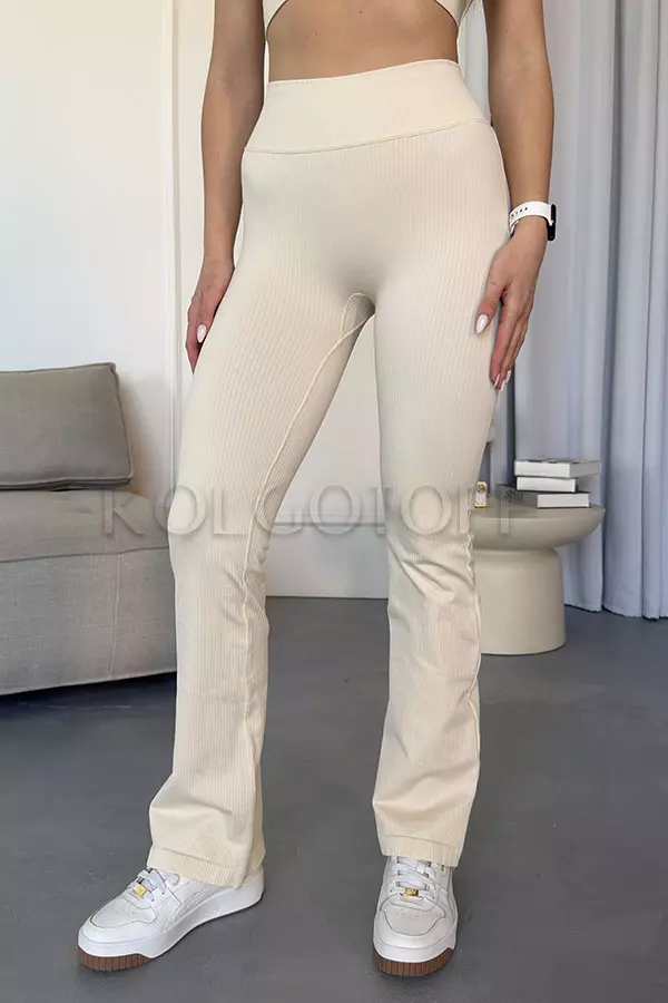 Лосини кльош в рубчик оптом KOLGOTOFF Leggings DEFINE FLARED RIBBED LUXE
