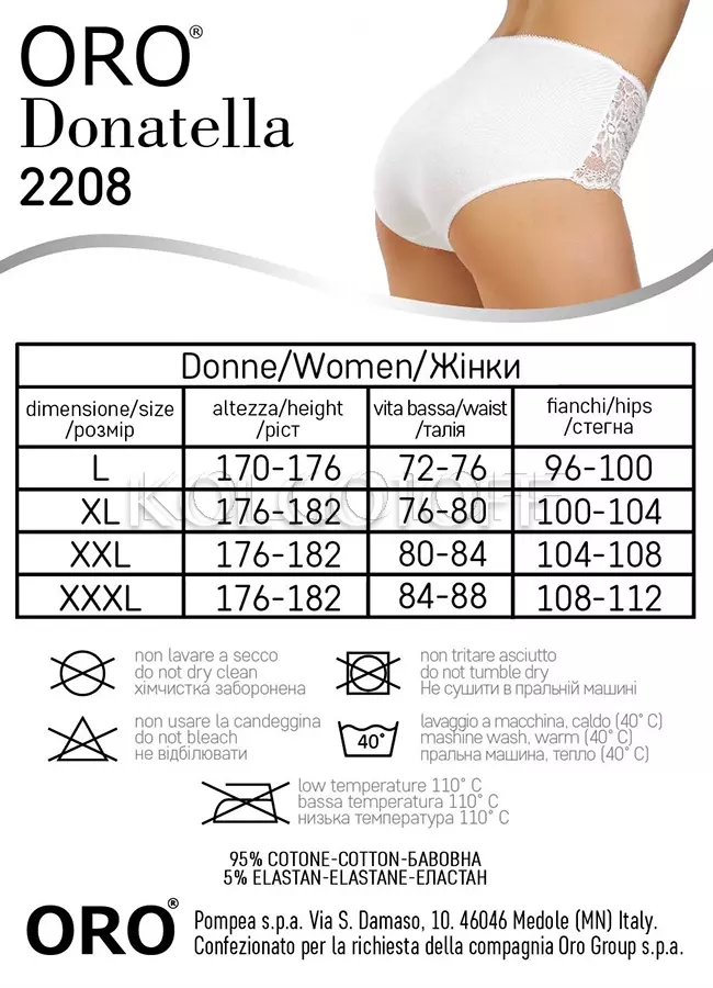 Трусики-сліп оптом ORO Donatella 2208