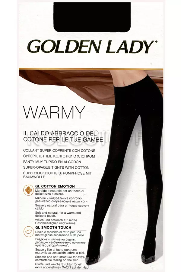 Теплі колготки з бавовною оптом GOLDEN LADY Warmy