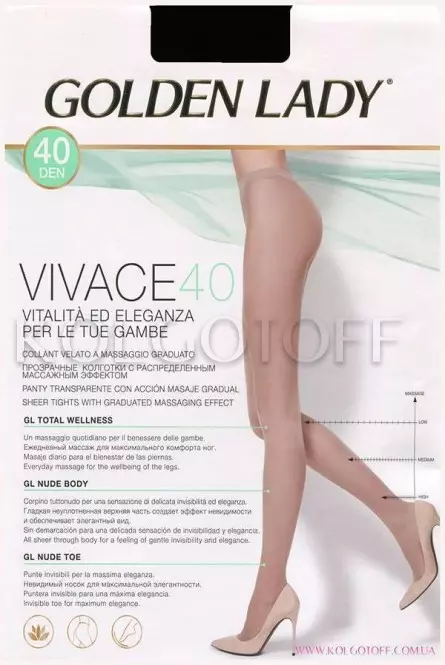 Класичні колготки без шортиків GOLDEN LADY Vivace 40