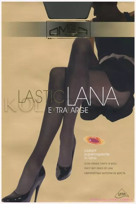 Теплі колготки з вовною великого розміру оптом OMSA Lasticlana XL