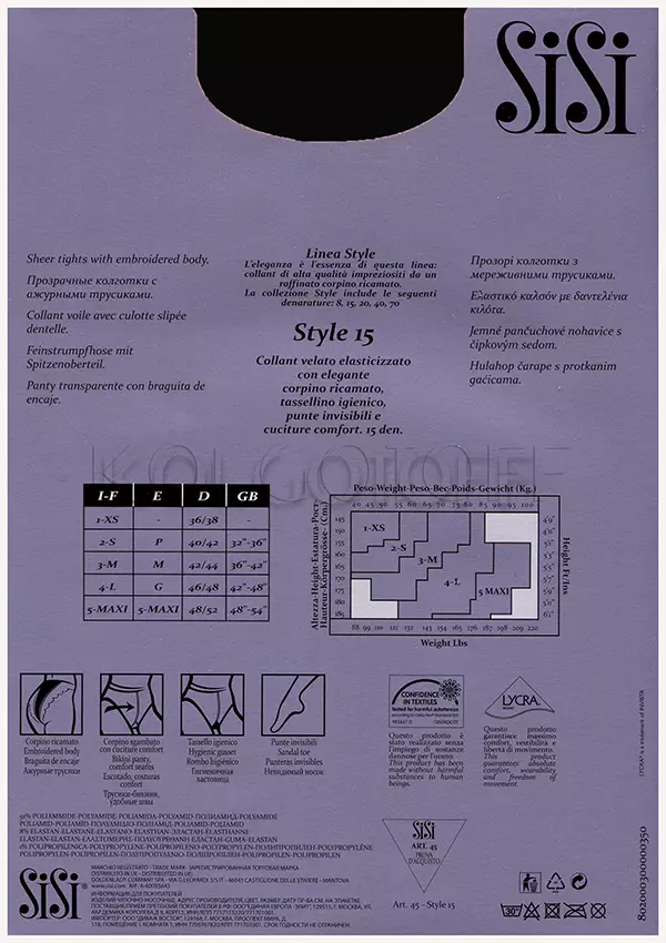 Колготки жіночі з ажурними трусиками оптом SISI Style 15