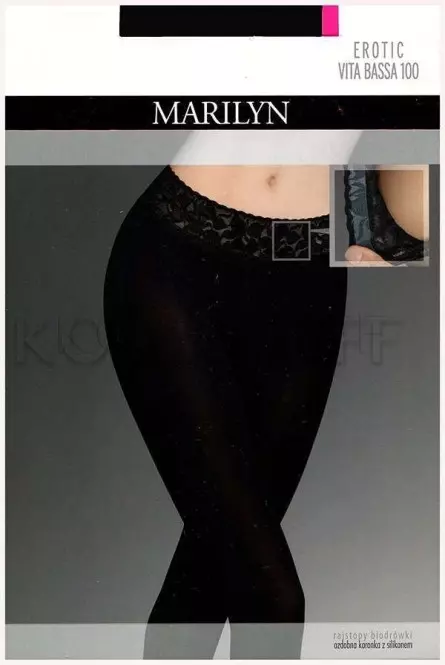 Колготки з силіконовим поясом оптом MARILYN Erotic 100 vita bassa