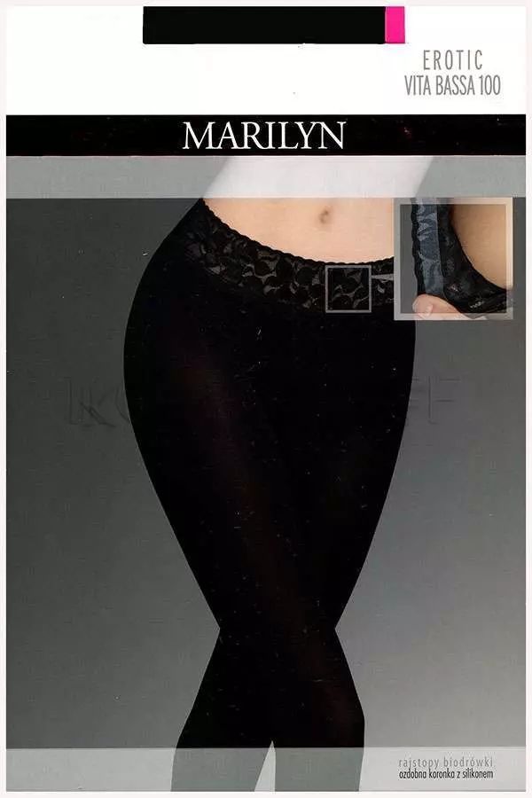 Колготки з силіконовим поясом оптом MARILYN Erotic 100 vita bassa