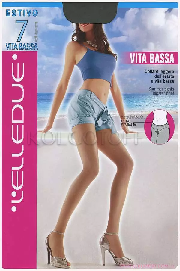 Колготки з низькою талією оптом ELLEDUE Estivo 7 vita bassa