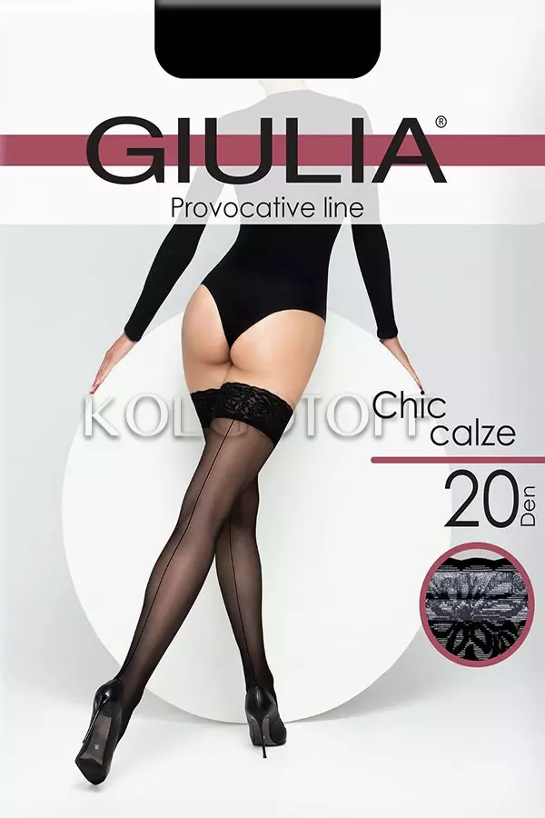 Чулки со швом оптом GIULIA Chic 20 calze