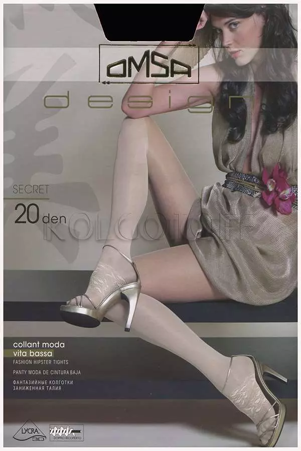 Колготки з візерунком оптом OMSA Secret 20 vita bassa