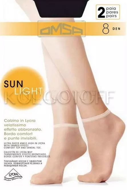 Ультратонкі жіночі шкарпетки оптом OMSA Sun Light 8 calzino