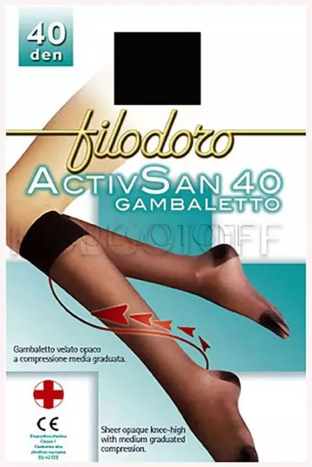 Гольфи з розподіленим тиском по нозі FILODORO ActivSan 40 gambaletto