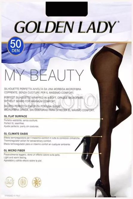 Безшовні колготки з мікрофібри оптом GOLDEN LADY My Beauty 50