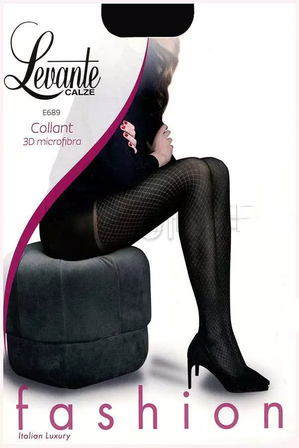 Колготки с узором оптом LEVANTE E689 Collant 3D microfibra