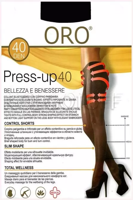 Колготки жіночі корегуючі оптом ORO Press-Up 40