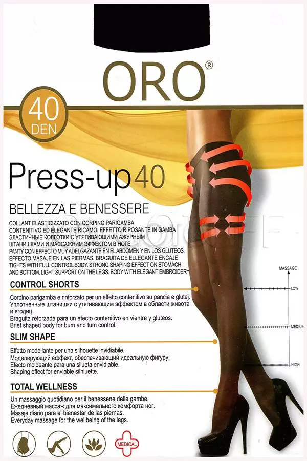Колготки жіночі корегуючі оптом ORO Press-Up 40