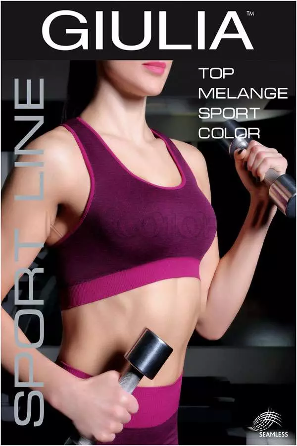 Спортивний жіночий топ оптом GIULIA TOP MELANGE SPORT COLOR