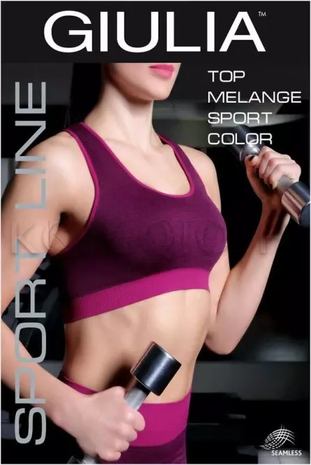 Спортивний жіночий топ оптом GIULIA TOP MELANGE SPORT COLOR