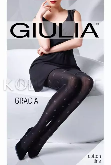 Колготки бавовняні з візерунком оптом GIULIA Gracia 150 model 1