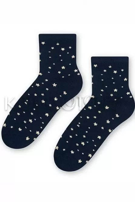 Шкарпетки жіночі з бавовною оптом STEVEN ART 099 зірочки дрібні