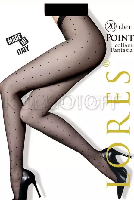 Колготки з візерунком оптом LORES Point 20