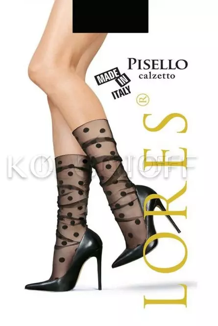 Гольфи жіночі з візерунком оптом LORES Pisello calzetto