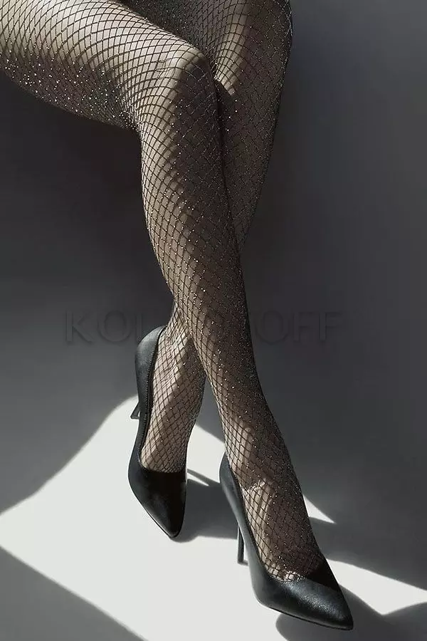 Колготки жіночі в сітку з люрексом оптом LORES Bella lurex