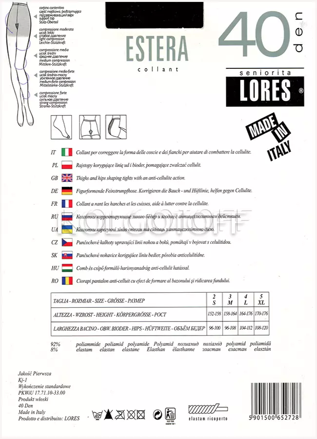 Колготки корегуючі оптом LORES Estera 40