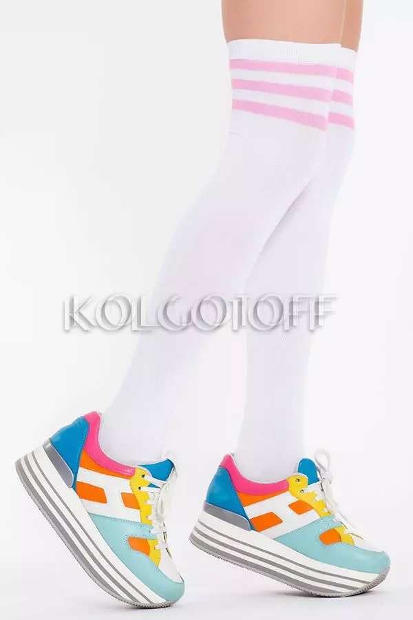 Панчохи-ботфорти з візерунком оптом GIULIA WGL-001