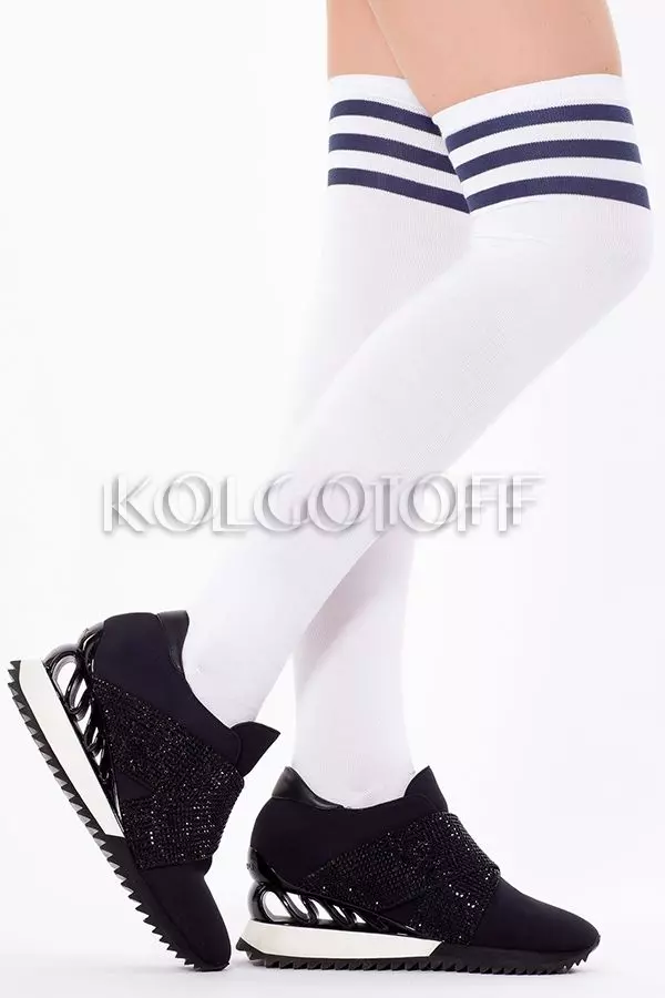 Панчохи-ботфорти з візерунком оптом GIULIA WGL-001