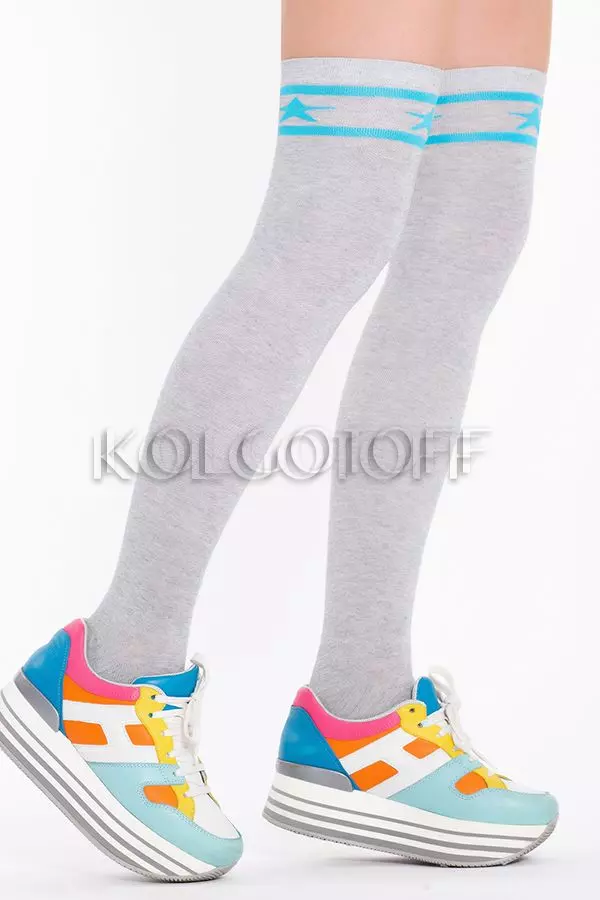 Панчохи-ботфорти з візерунком оптом GIULIA WGL-003