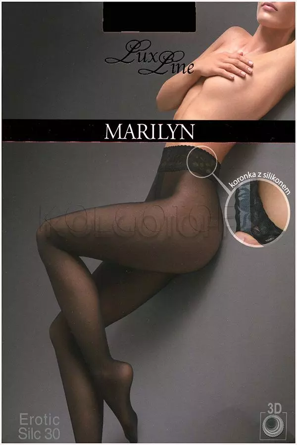 Колготки із силіконовим поясом оптом MARILYNE Erotic Silk 30 Lux Line