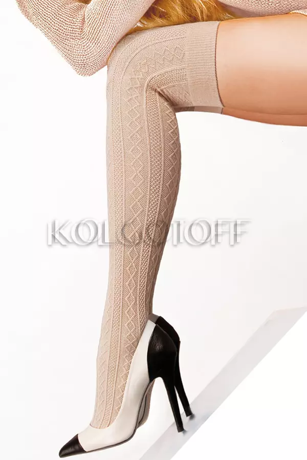 Ботфорти жіночі з візерунком оптом LORES Acryl №113 parigina