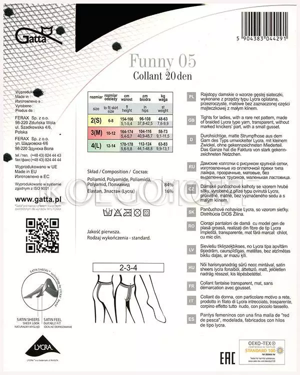 Колготки з візерунком в крапку оптом GATTA Funny 05