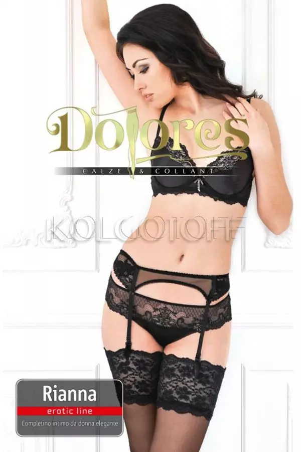 Комплект панчохи та пояс для панчіх оптом DOLORES Rianna erotic line