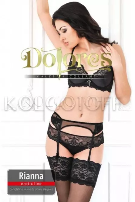 Комплект панчохи та пояс для панчіх оптом DOLORES Rianna erotic line