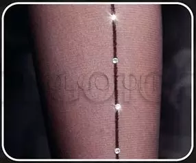 Панчохи жіночі зі швом ззаду та стразами оптом DOLORES Edith 20