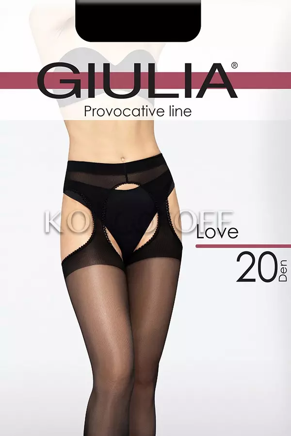 Колготки з імітацією панчохи оптом GIULIA Love 20