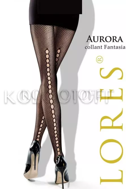 Колготки сітчасті з імітацією шва оптом LORES Aurora